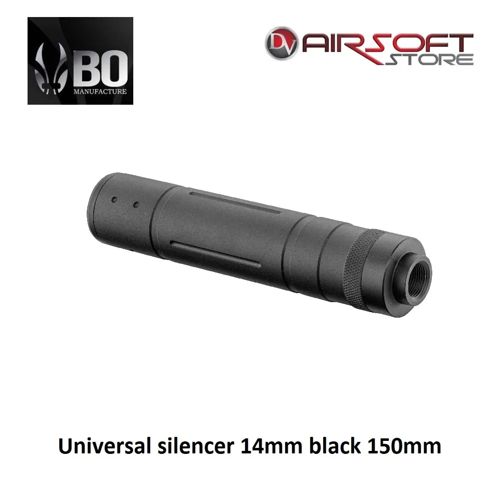 [2100000064243] Universal silencer 14mm black 150mm