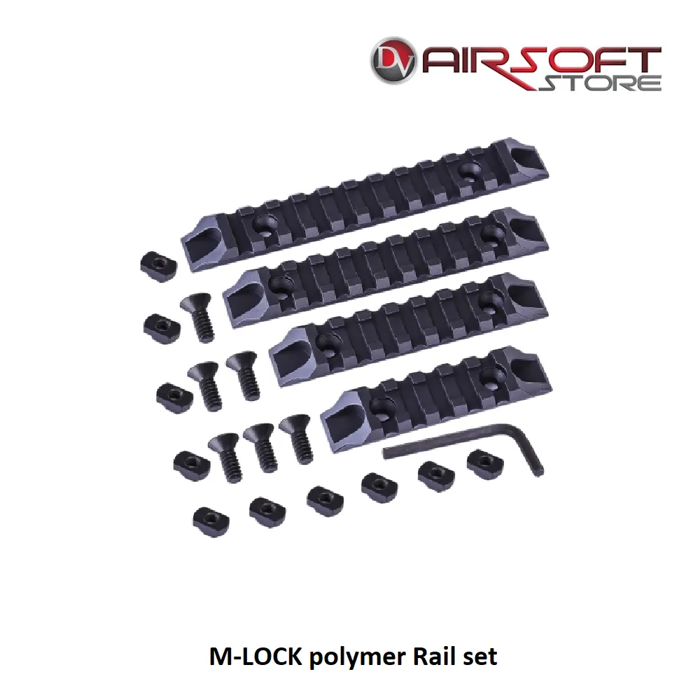 [2100000069996] M-LOCK polymer Rail set (Black)
