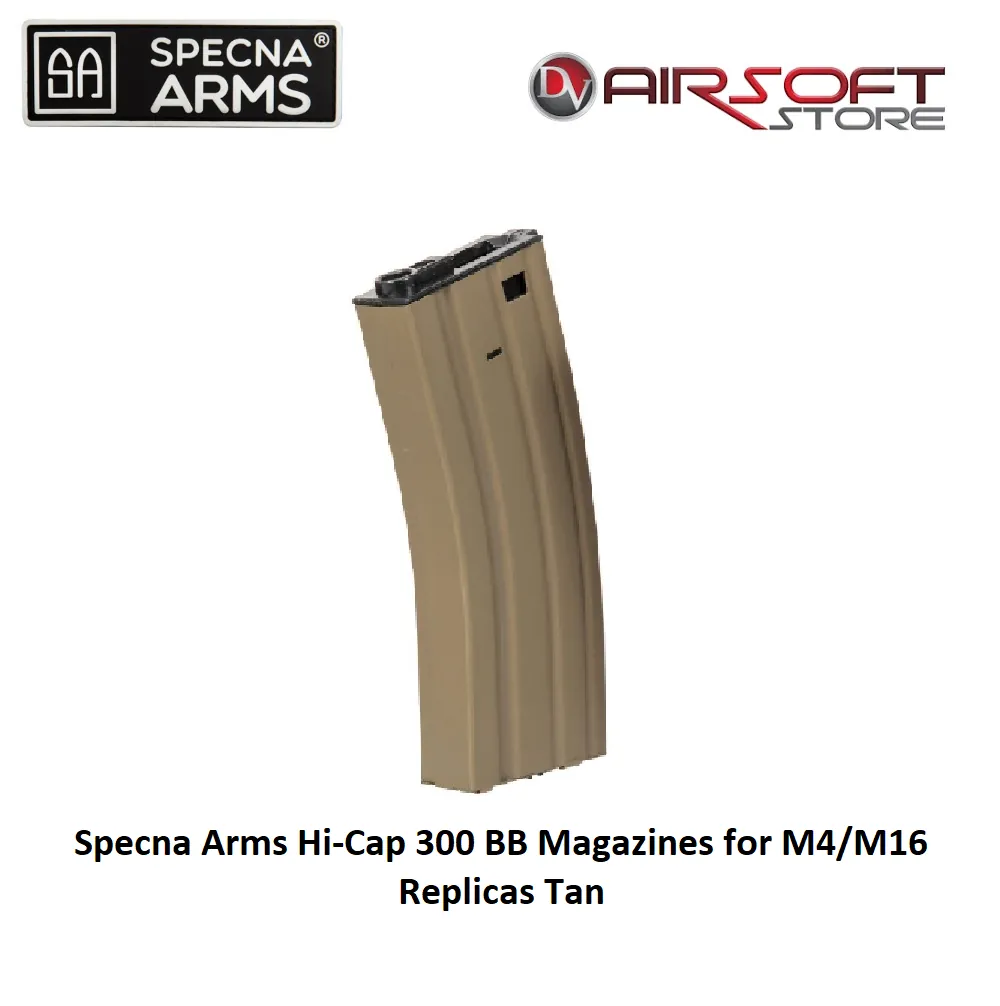 Hi-Cap 300 BB Magazines for M4/M16 Replicas Tan