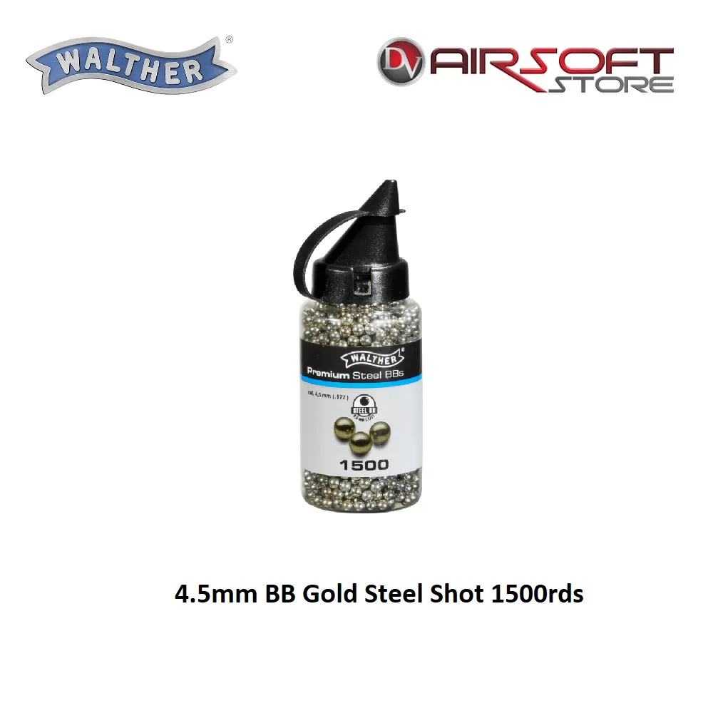 [2100000072675] 4.5mm BB Gold Steel Shot 1500rds