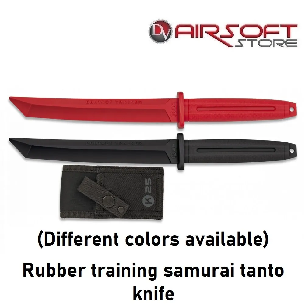 [2100000072941] Rubber training samurai tanto knife (Black)