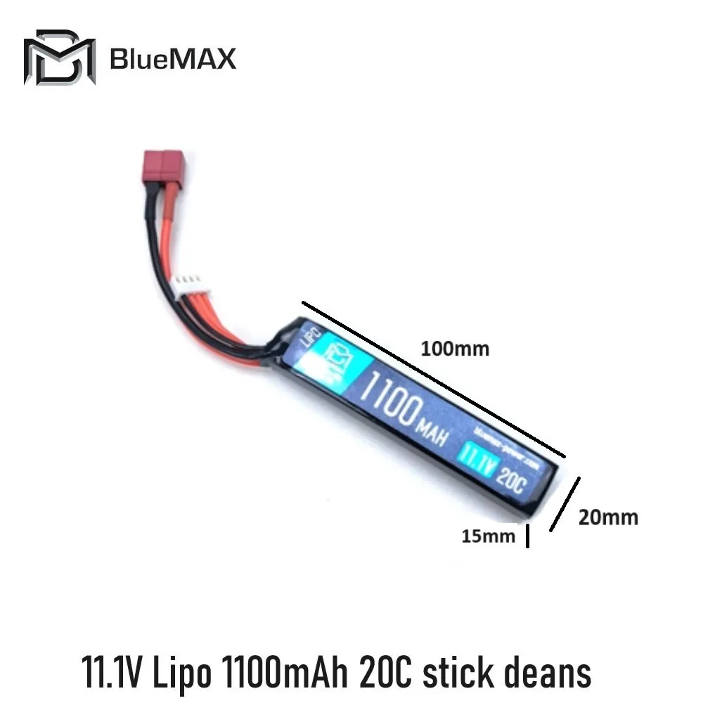 11.1V Lipo 1100mAh 20C stick deans