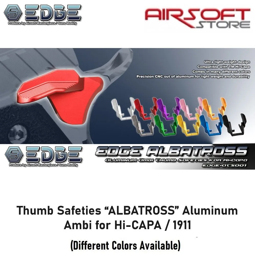 Thumb Safeties “ALBATROSS” Aluminum Ambi for Hi-CAPA / 1911