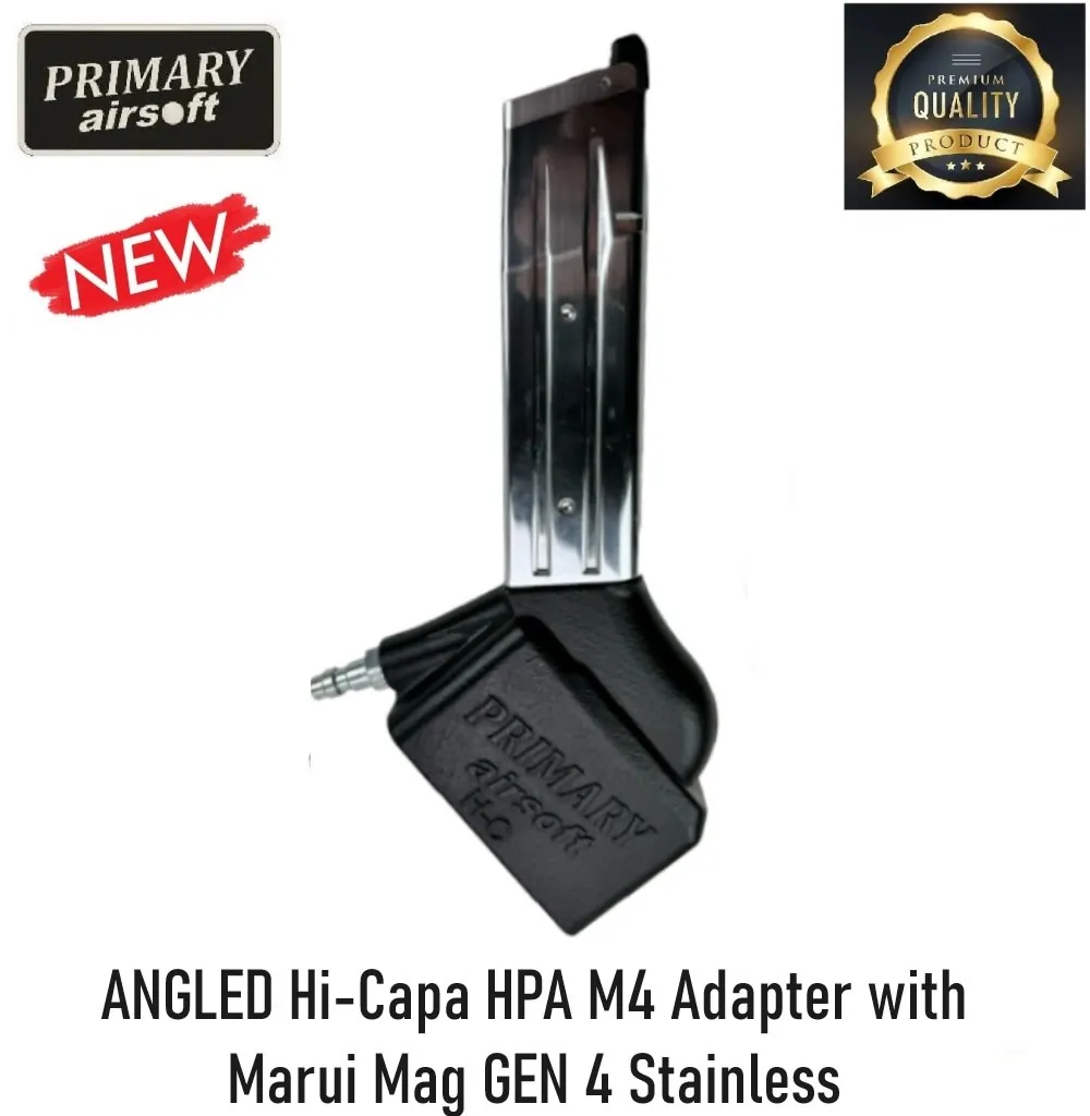 ANGLED Hi-Capa HPA M4 Adapter with Marui Mag GEN 4 Stainless