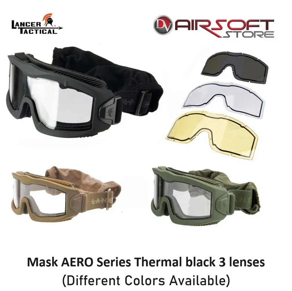 Goggle AERO Series Thermal black 3 lenses