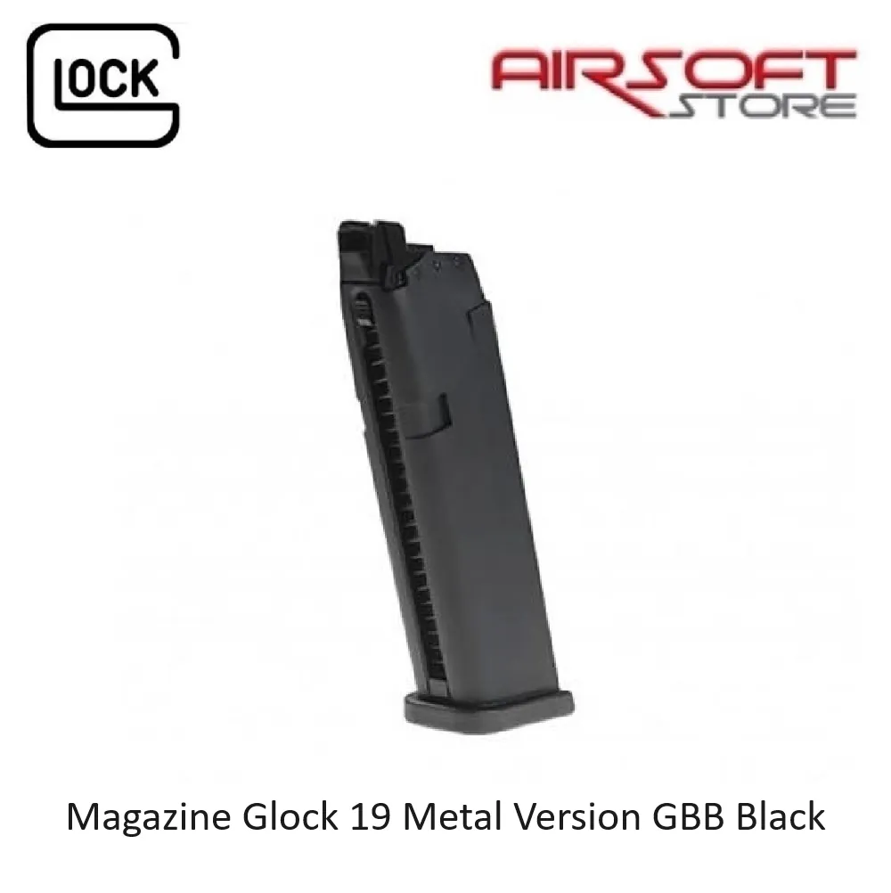 [2100000082940] Magazine Glock 19 Metal Version GBB Black