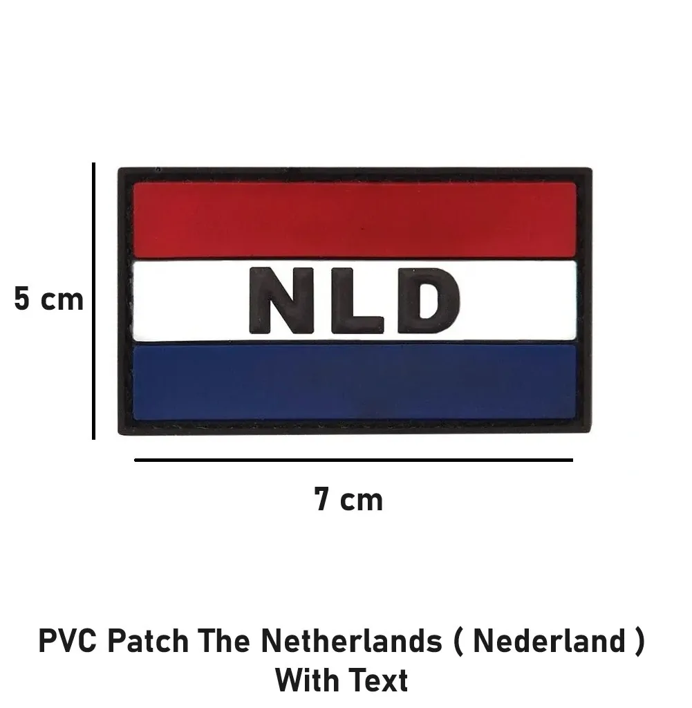 [2100000085460] PVC Patch The Netherlands ( Nederland ) With Text
