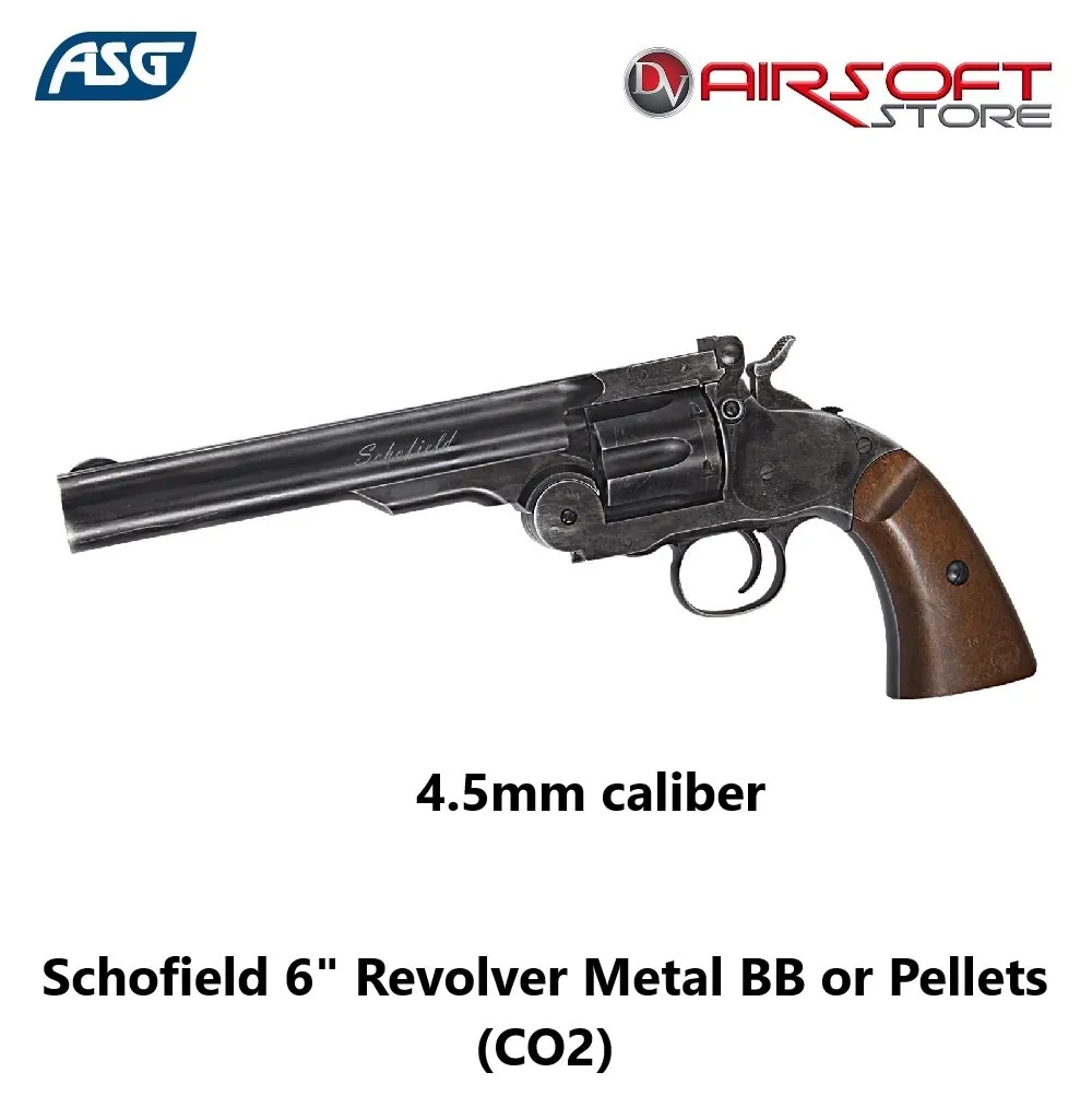 Schofield 6" Revolver 4.5 mm Metal BB or Pellets (CO2)