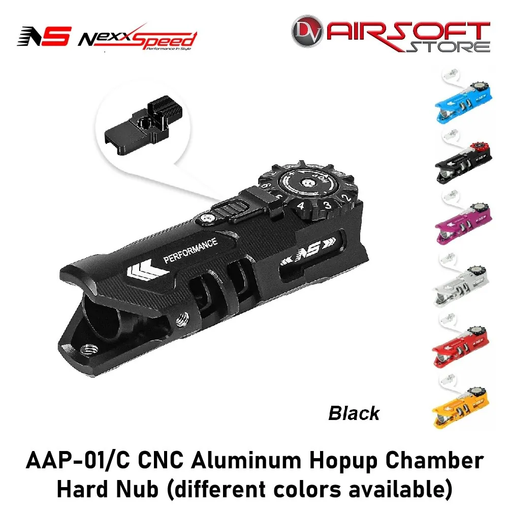 [2100000089161] AAP-01/C CNC Aluminum Hopup Chamber Hard Nub (Black/Red)