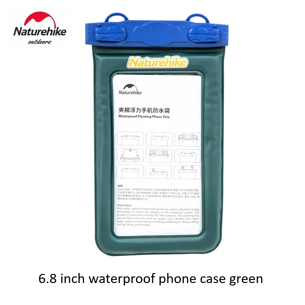 6.8 inch waterproof phone case green
