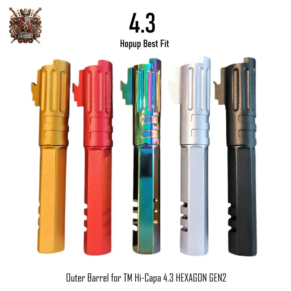 [2100000091560] Outer Barrel for TM Hi-Capa 4.3 HEXAGON GEN2 (Black)