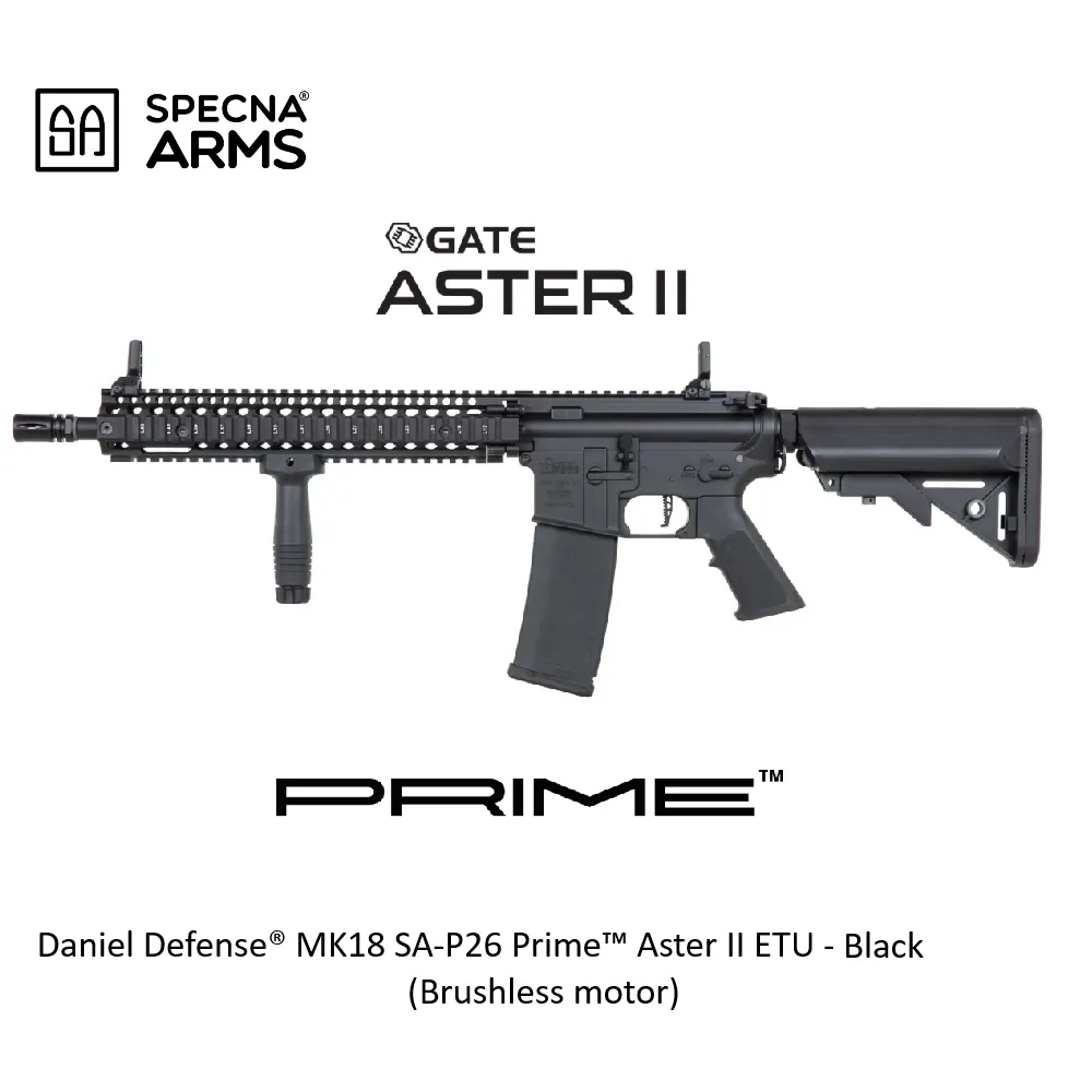 Daniel Defense® MK18 SA-P26 Prime™ Aster II ETU Carbine - Black (Brushless Motor)