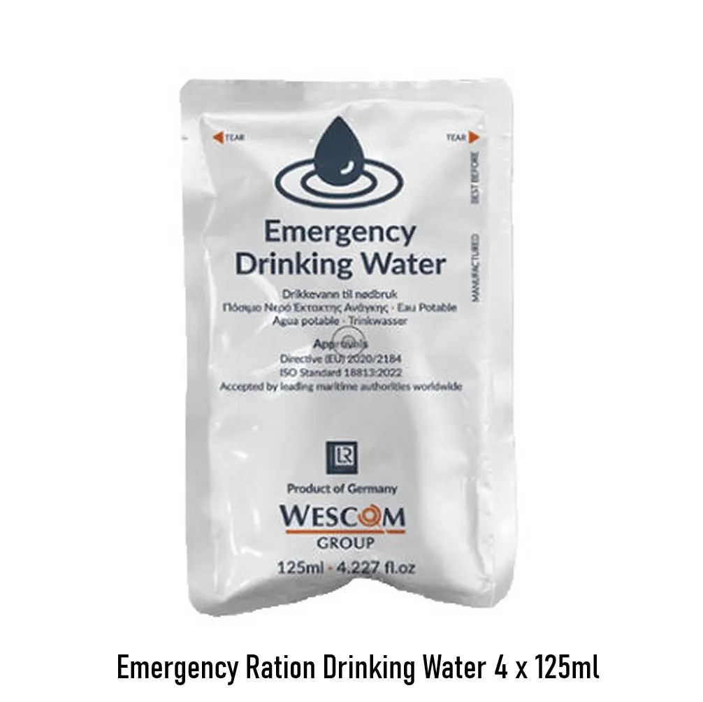 Emergency Ration Drinking Water 4 x 125ml