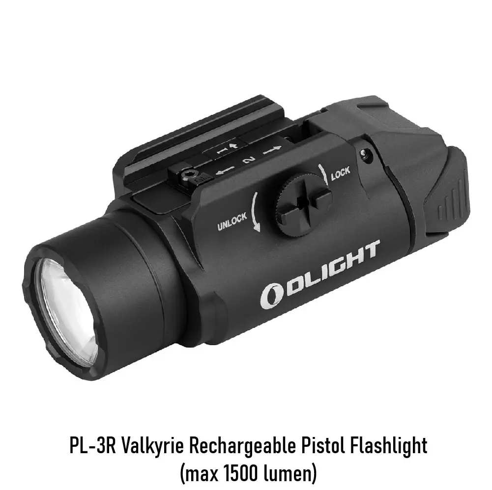 PL-3R Valkyrie Rechargeable Pistol Flashlight (max 1500 lumen)