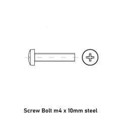 Screw Bolt m4 x 10mm steel