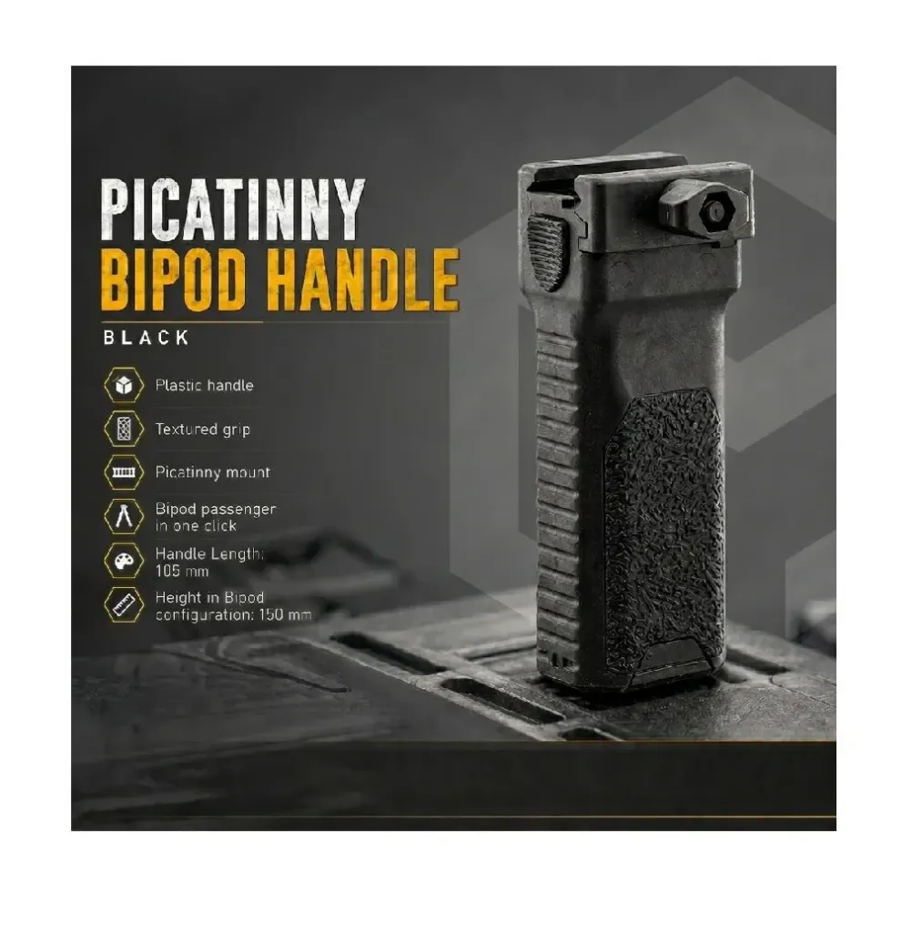[2100000098835] Picatinny Bipod Handle Black