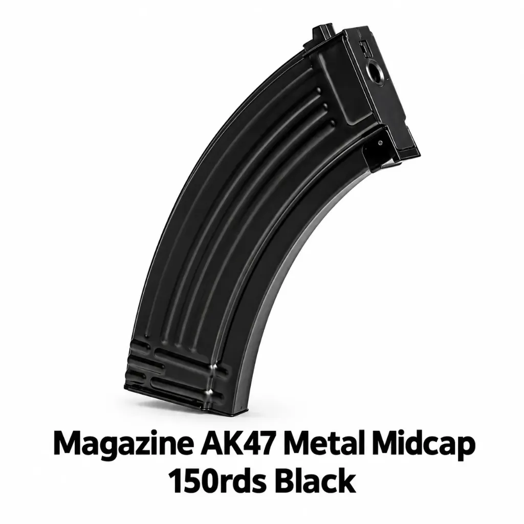 [2100000079957] Magazine AK47 Metal Midcap 150rds Black